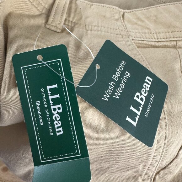 L.L. Bean Lakewashed Chino Bermuda Womens Shorts Size 16 Boulder NWT SS-1825 - Picture 6 of 10
